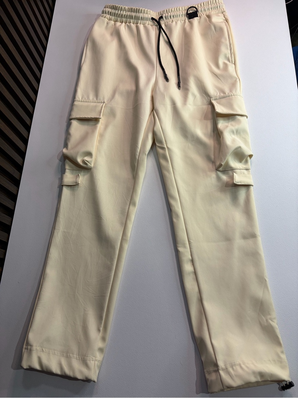 Men's Cream Cargo Jogger Pants - Public Record